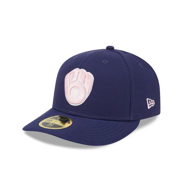 Milwaukee Brewers Mother's Day 2024 Low Profile 59FIFTY Fitted Hat Male Product Image