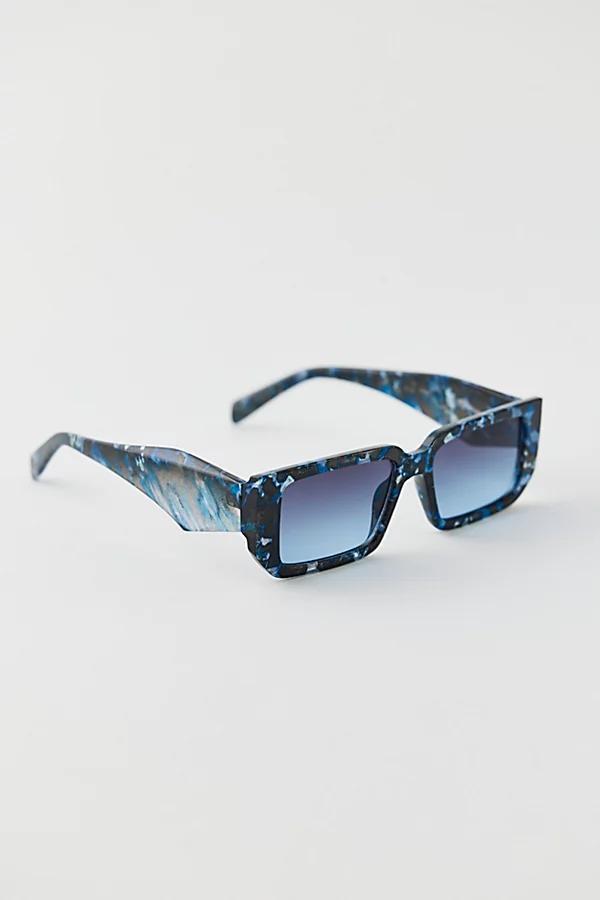 Geo Chunky Rectangle Sunglasses Womens at Urban Outfitters Product Image