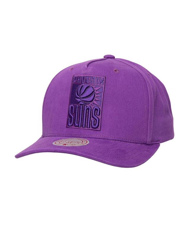 Mitchell & Ness Mens Purple Phoenix Suns Washed Out Tonal Logo Snapback Hat Product Image