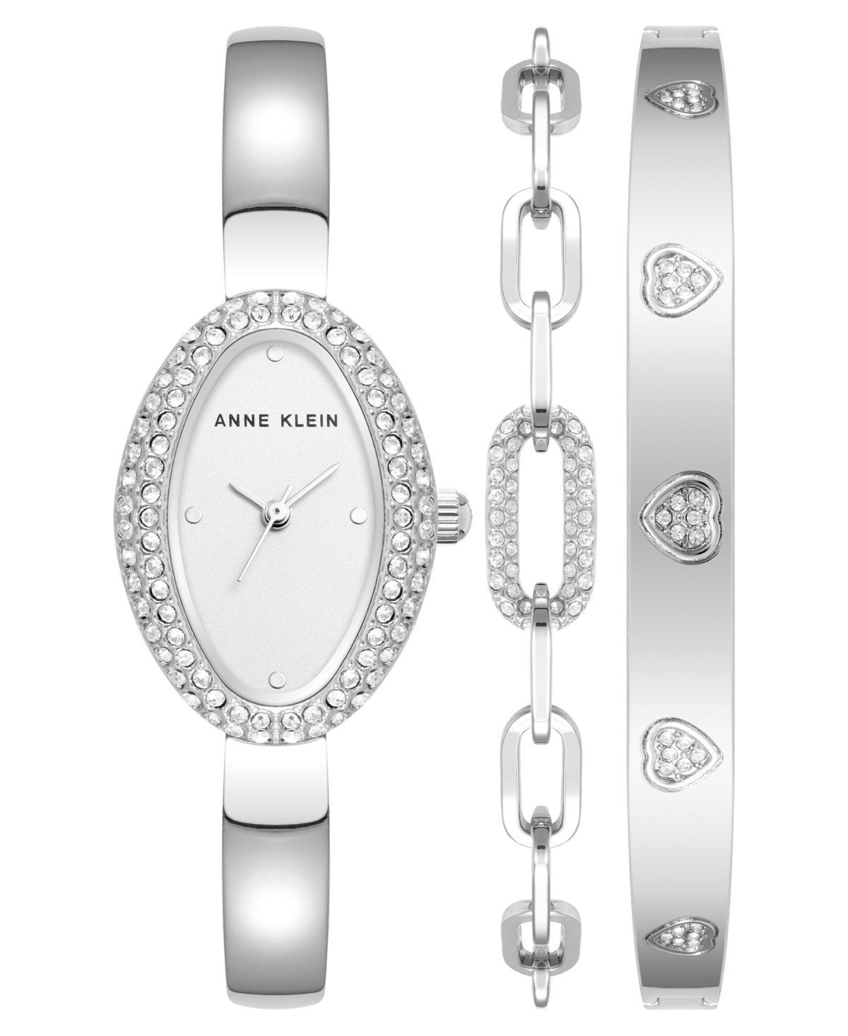 Anne Klein Womens Quartz Silver-Tone Alloy Bangle Watch Set Product Image