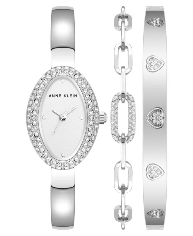 Anne Klein Womens Quartz Silver-Tone Alloy Bangle Watch Set Product Image