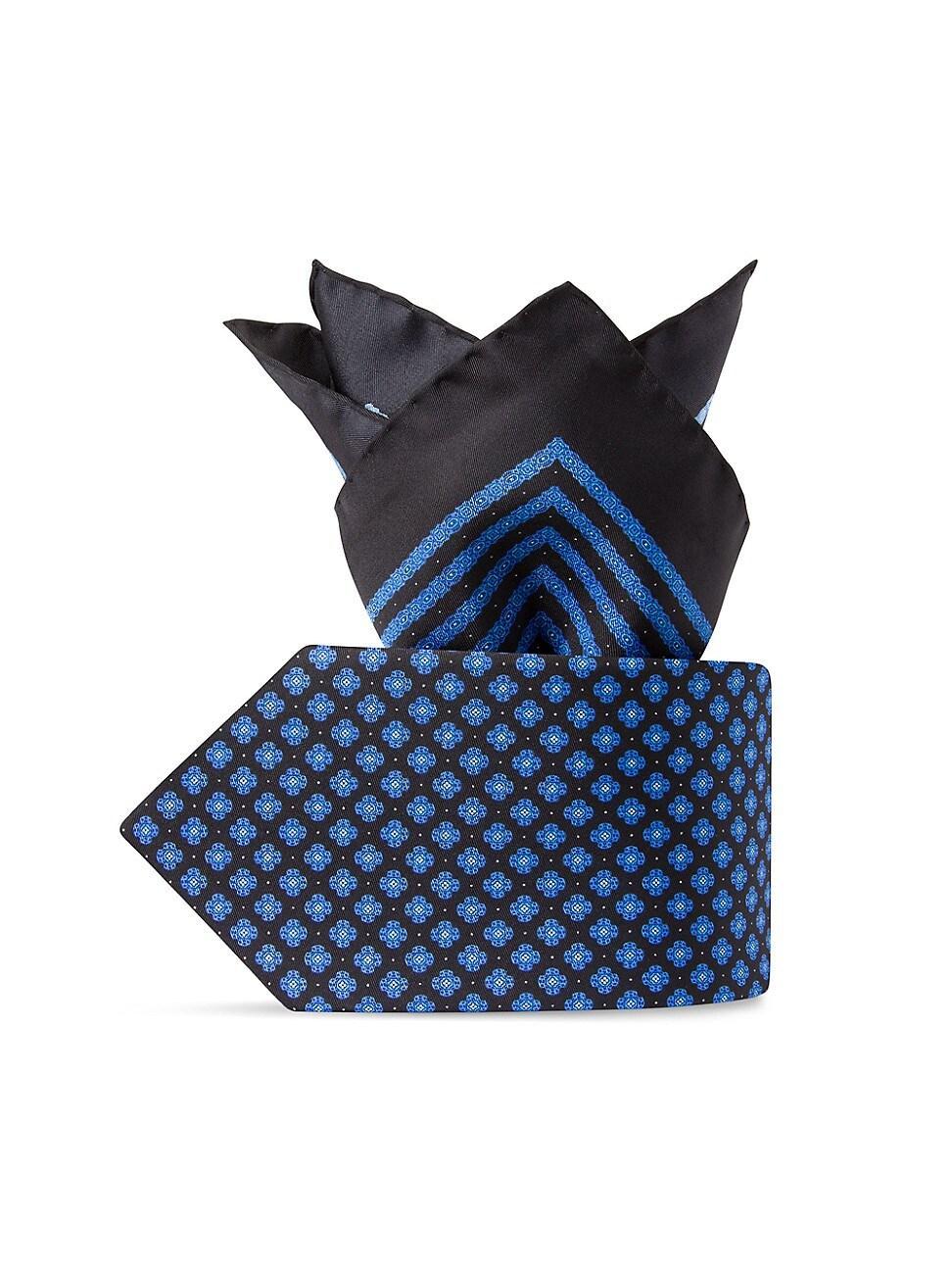 Mens Luxury Printed Silk Tie Set Product Image