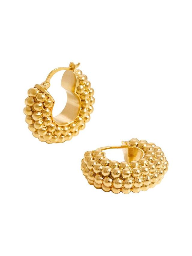 Womens Baya 18K Gold-Plated Hoop Earrings Product Image