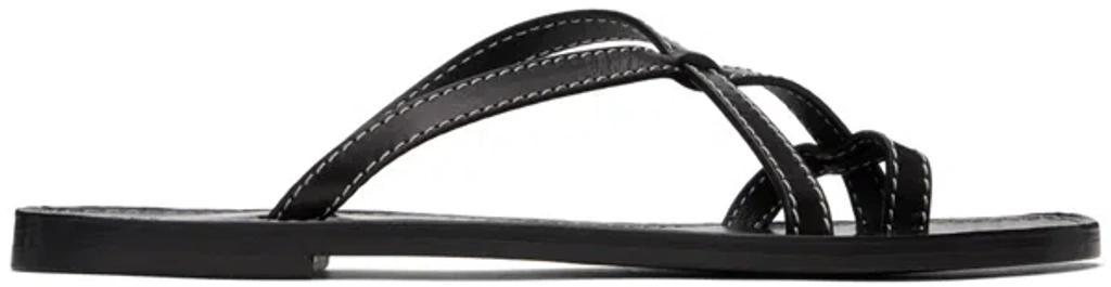 Link Leather Sandals In Black product image