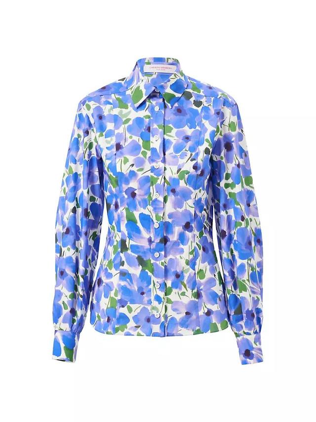 Delphinium Floral Poplin Shirt Product Image