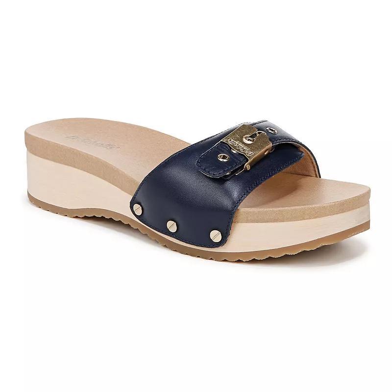 Dr. Scholl's Original Too Slide Sandal (Navy Leather) Women's Sandals Product Image