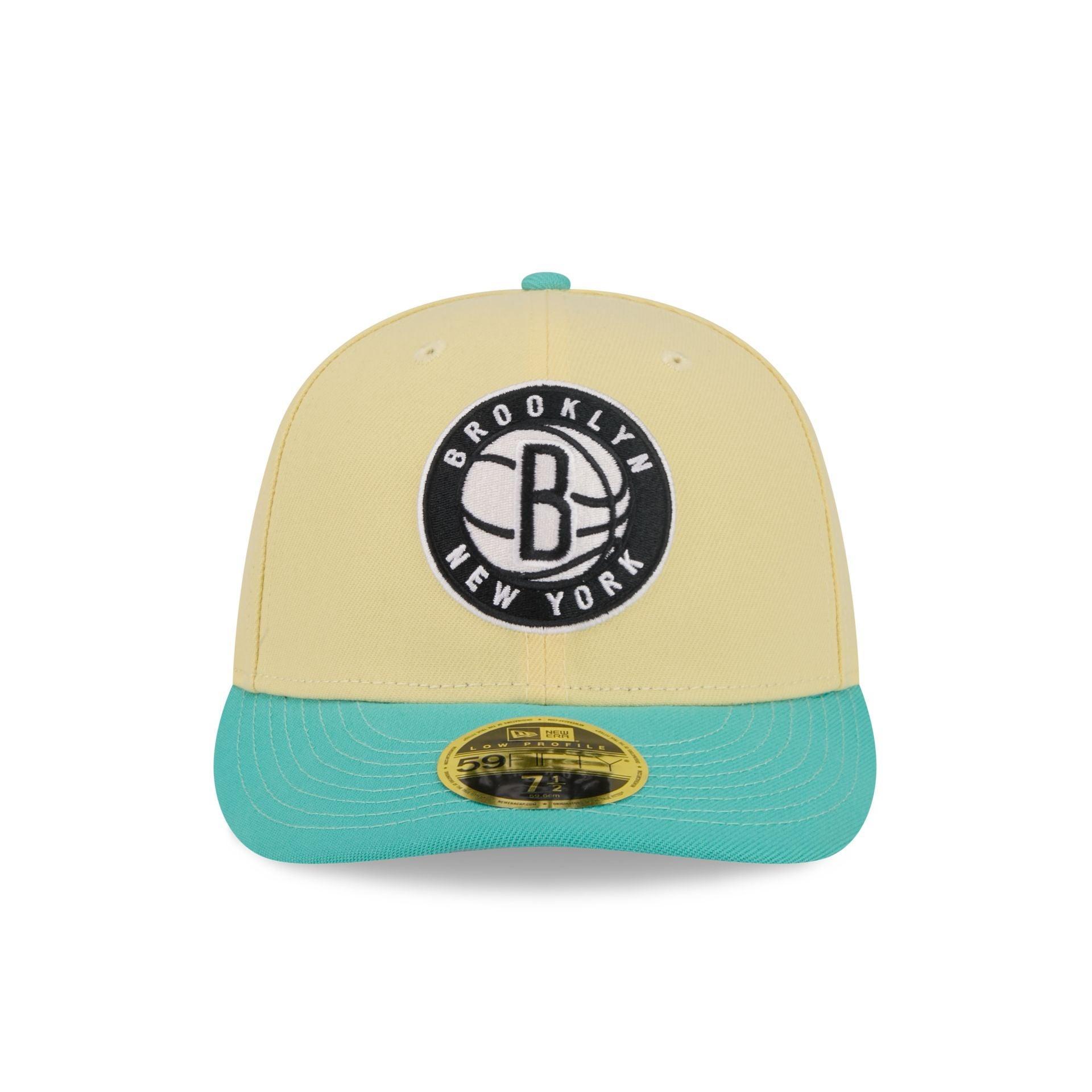 Brooklyn Nets Soft Yellow Low Profile 59FIFTY Fitted Hat Male Product Image