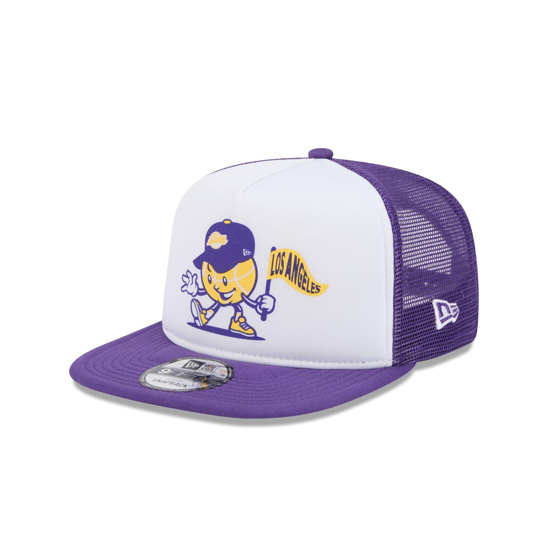 Los Angeles Lakers Court Sport 9FIFTY A-Frame Trucker Hat Male Product Image