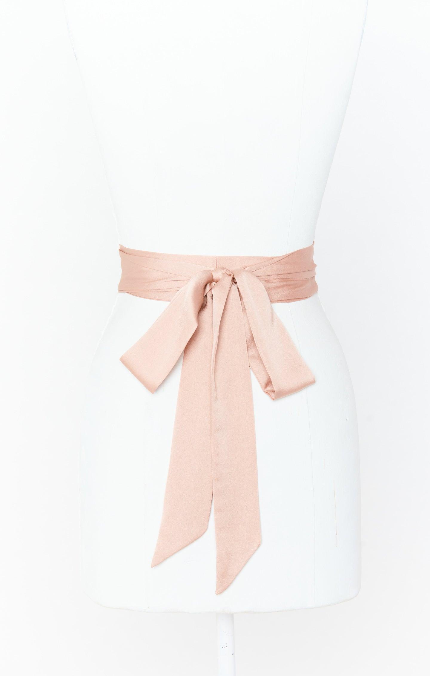 Bridesmaid Sash ~ Rose Gold Luxe Satin Product Image