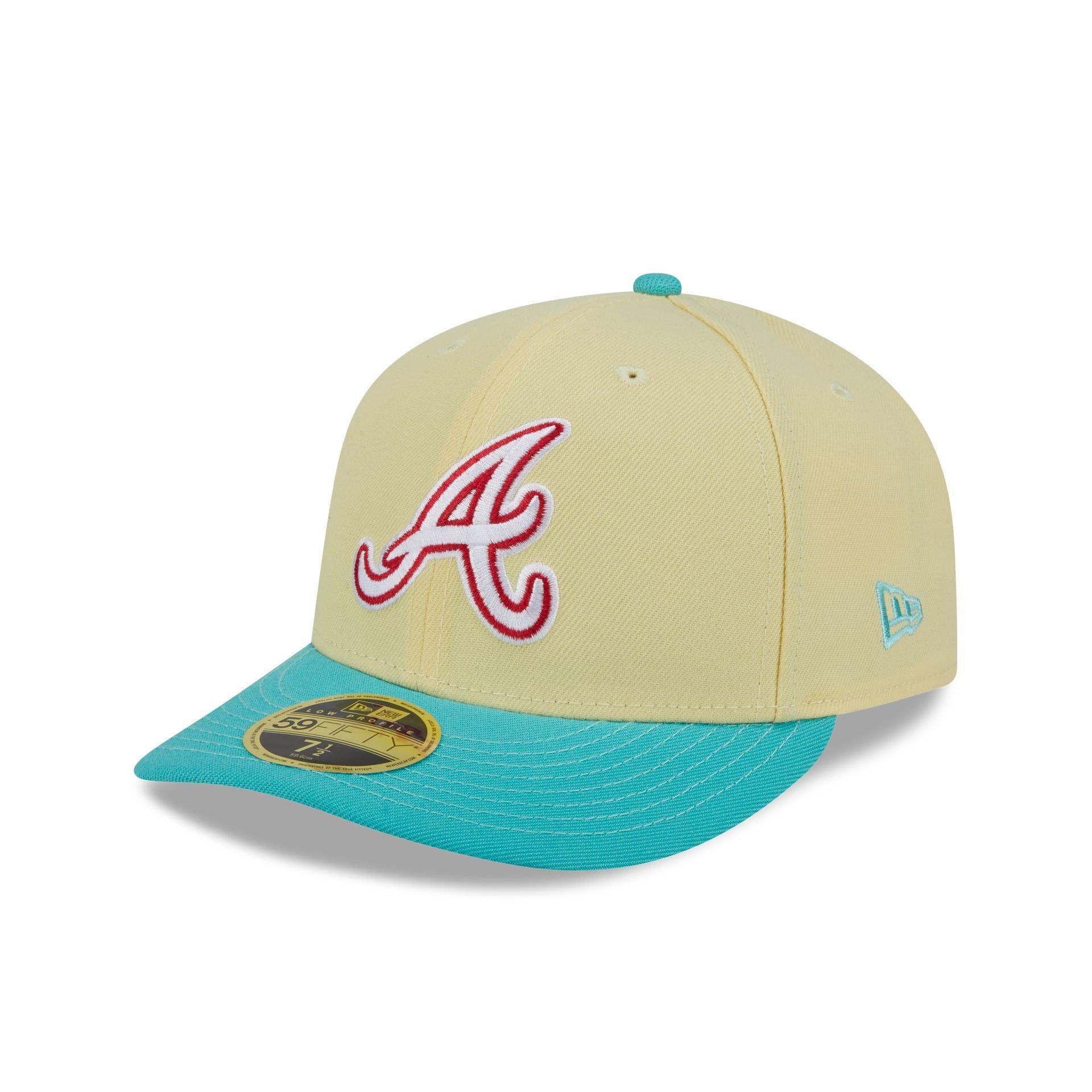 Atlanta Braves Soft Yellow Low Profile 59FIFTY Fitted Hat Male Product Image