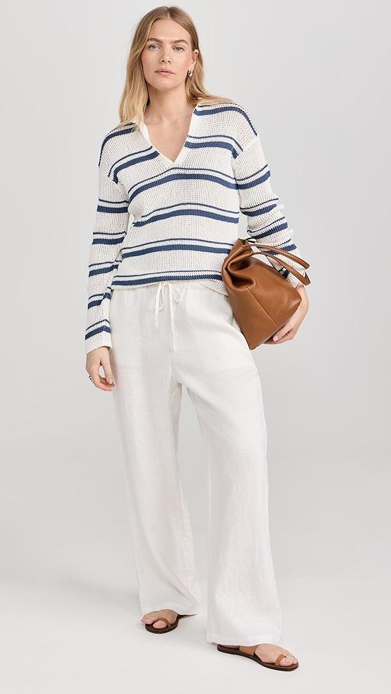 Vince Racked Ribbed Stripe Pullover | Shopbop Product Image