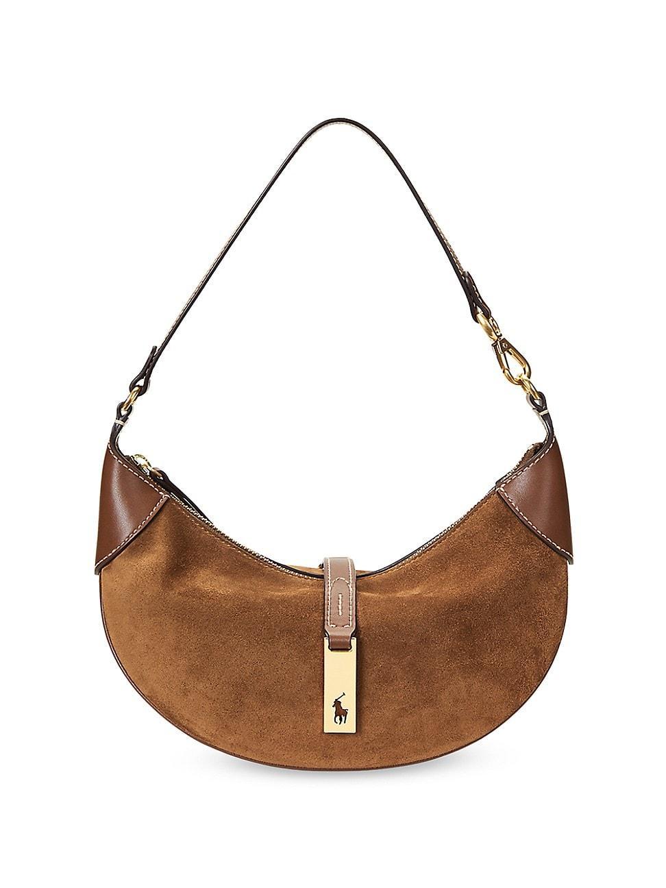 Womens Mini Polo ID Suede Shoulder Bag Product Image