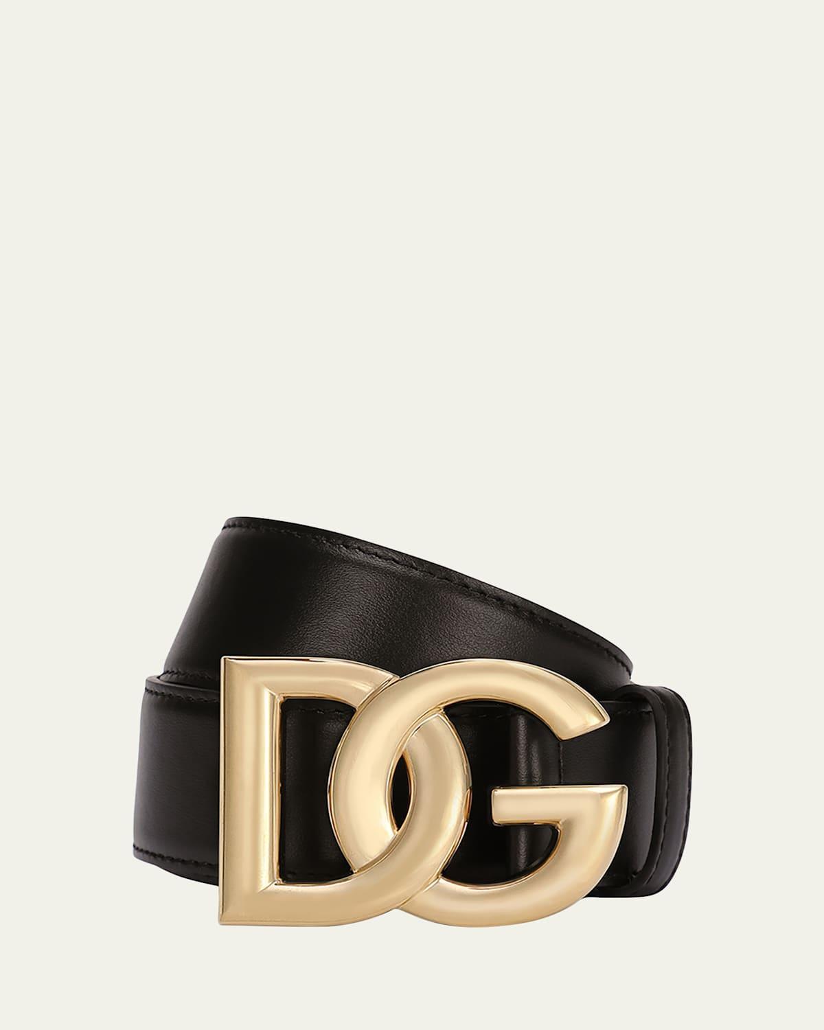 Dolce & Gabbana DG Logo Leather Belt Product Image