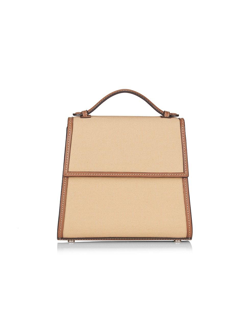 Womens Small Canvas & Leather Top Handle Bag product image