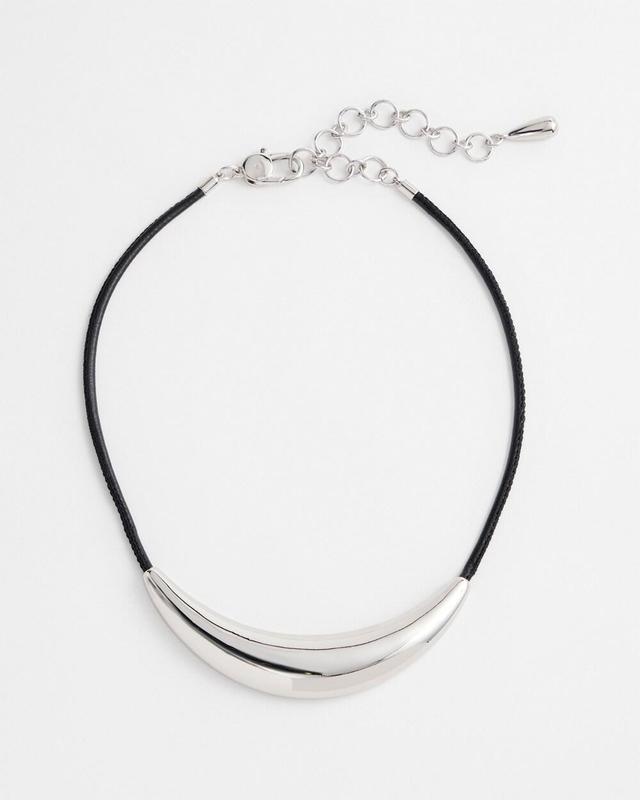 Silver Tone Bib Necklace Product Image