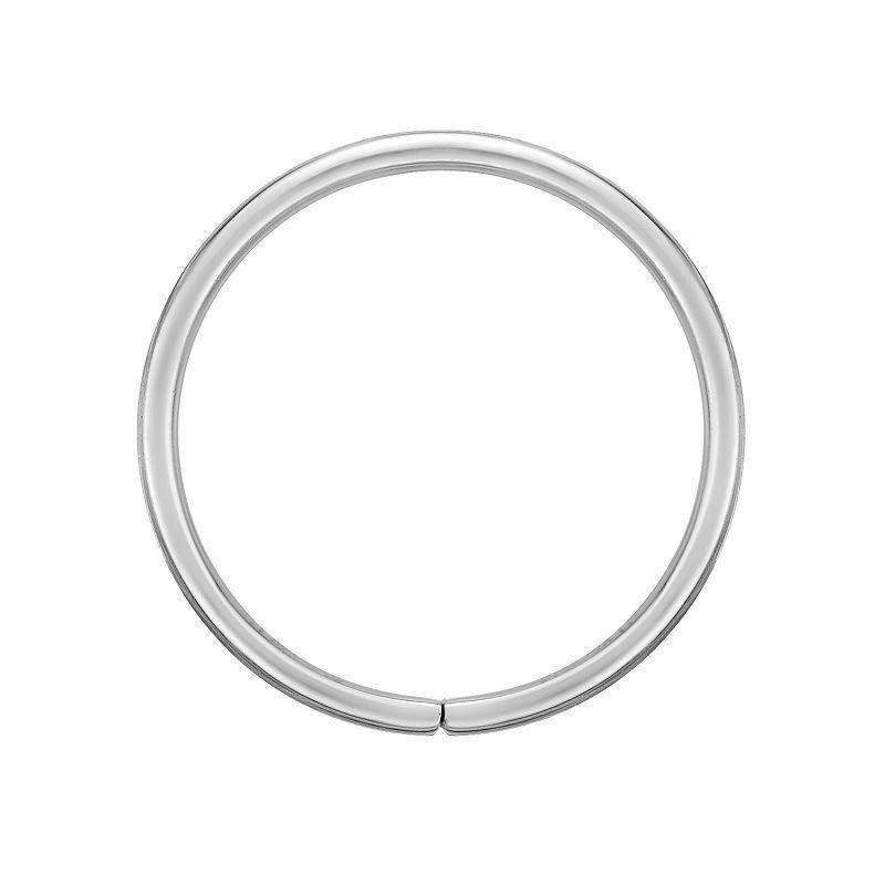 Lila Moon 14k Gold 10 mm Hoop Nose Ring, Womens, 14k White Gold Product Image