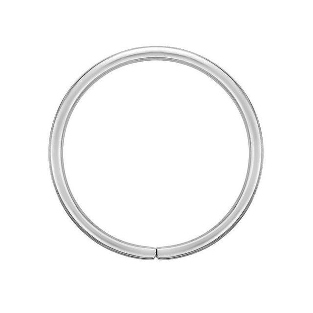 Lila Moon 14k Gold 10 mm Hoop Nose Ring, Womens, 14k White Gold Product Image