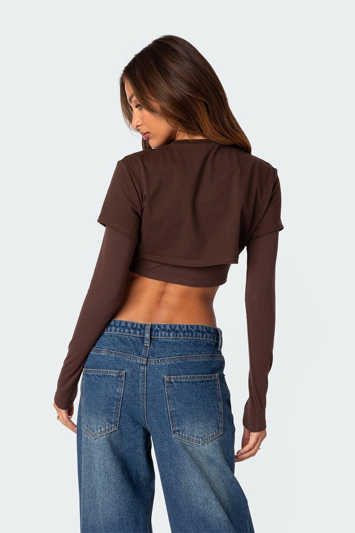 Vick Layered Cropped T-Shirt Product Image