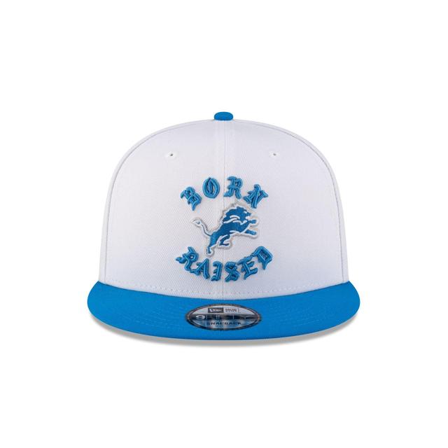 Born x Raised Detroit Lions White 9FIFTY Snapback Male Product Image