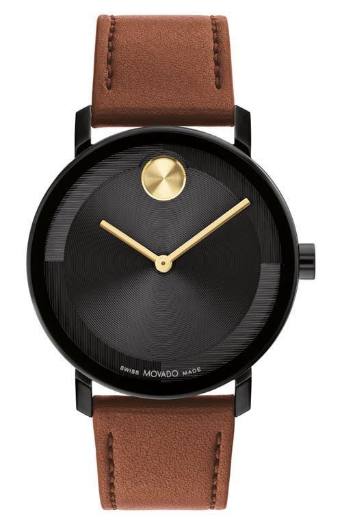 Men's Movado BoldÂ® Evolution Black IP Strap Watch with Textured Tonal Black Dial (Model: 3601123) Product Image