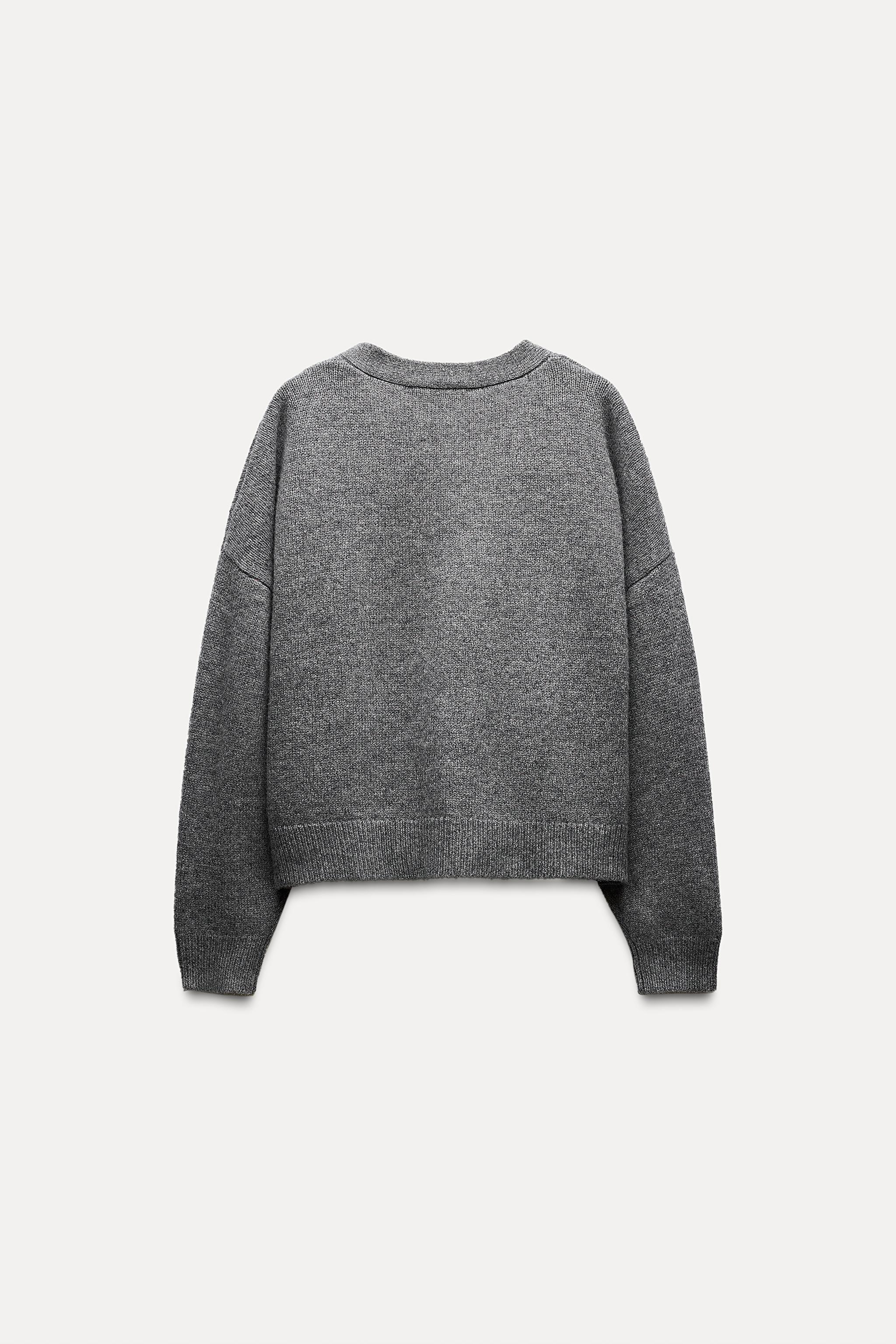 BASIC 100% WOOL CARDIGAN Product Image