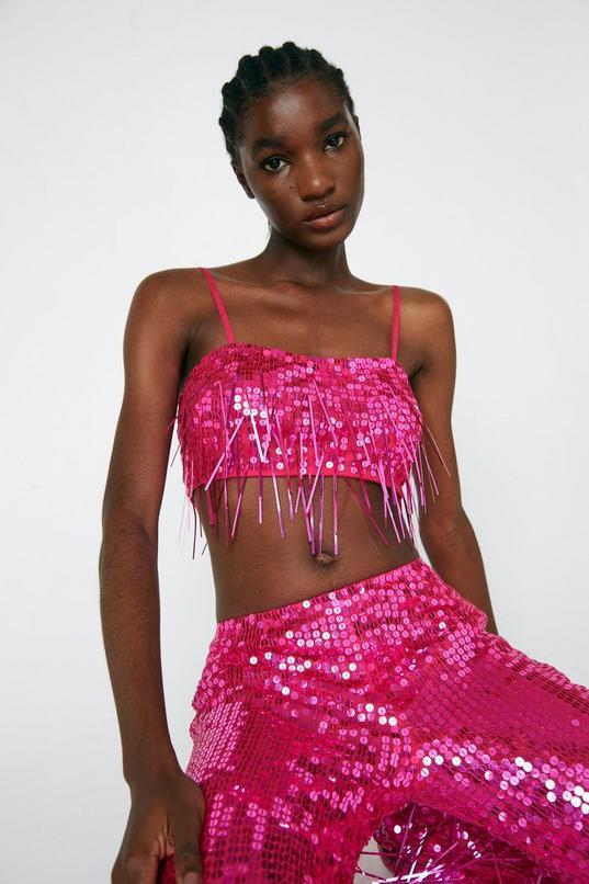 Tassel Sequin Crop Top product image