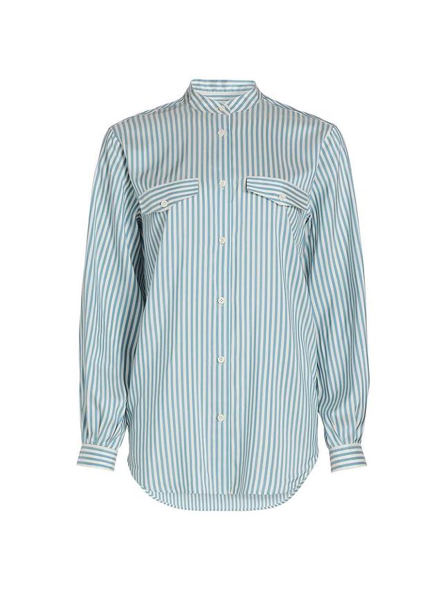 FRAME Stripe Silk Button-Up Shirt Product Image