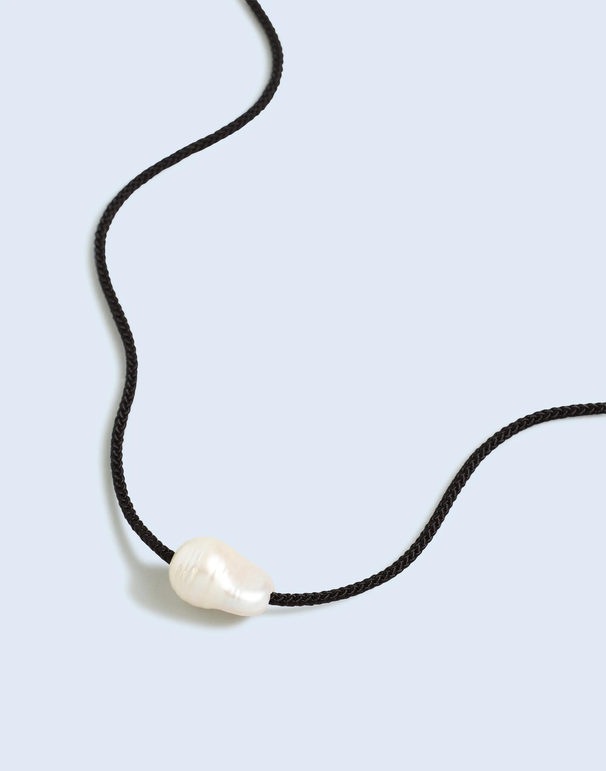 Organic Freshwater Pearl Cord Necklace Product Image