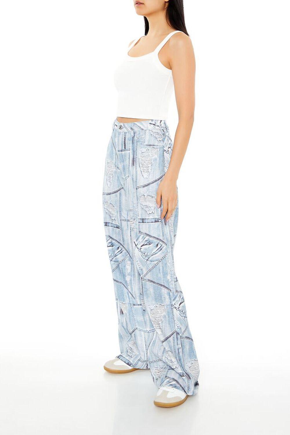 Distressed Denim Print Jeans | Forever 21 Product Image