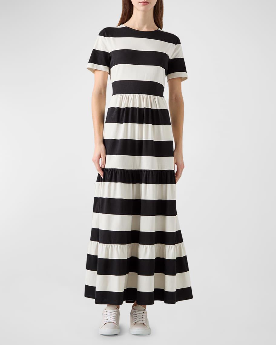 Leigh Striped Cotton Jersey Maxi Dress Product Image