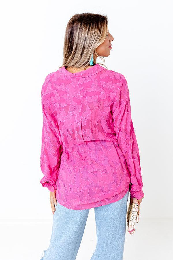 Brag On You Button Up In Pink Product Image