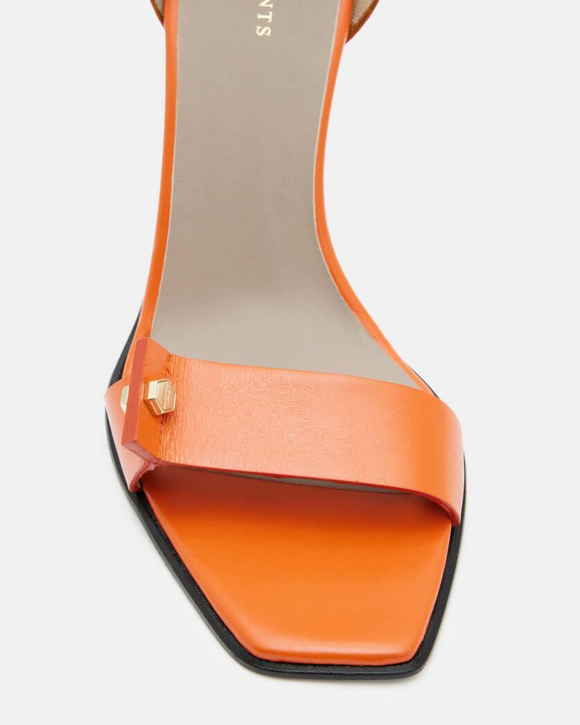 Betty Square Toe Leather Heeled Sandals Product Image