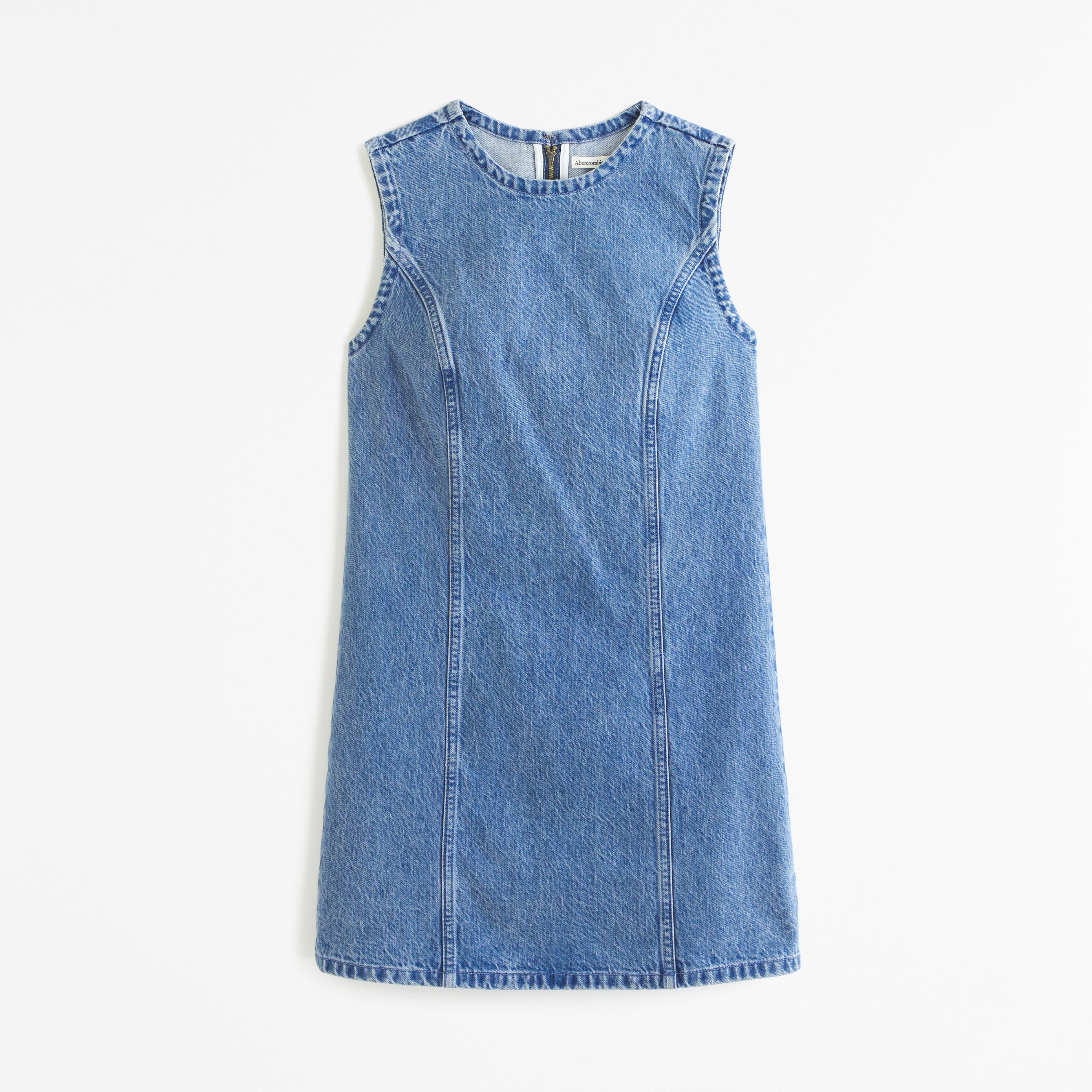 Denim Shift Mini Dress Product Image