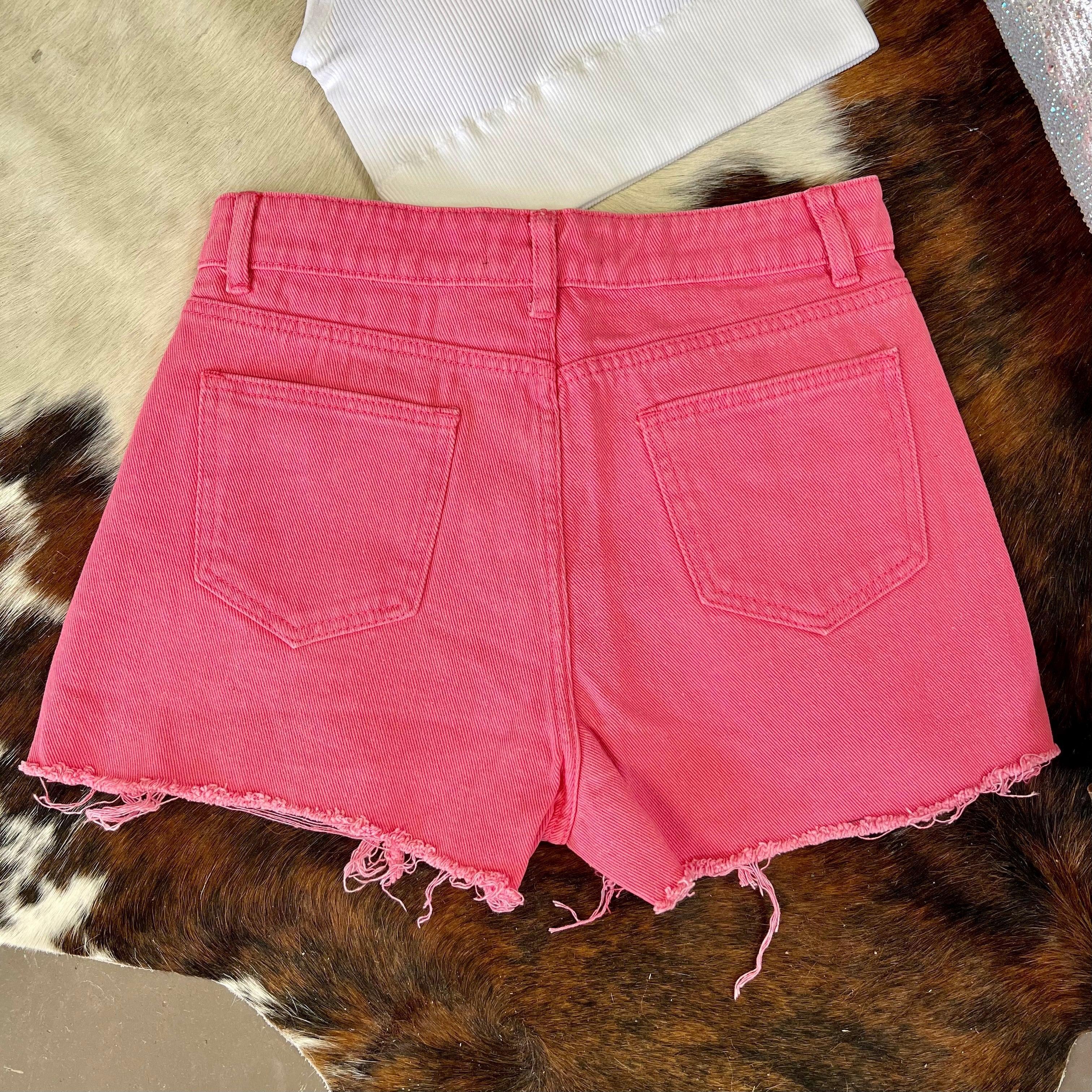 Finalist Round Rhinestone Shorts Pink* Product Image