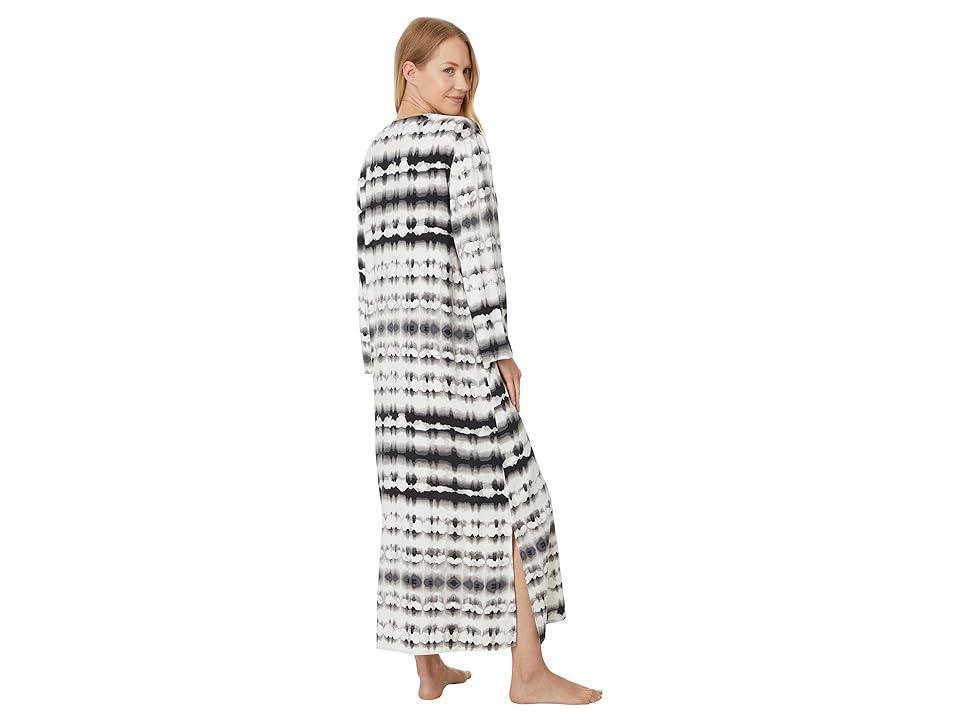 N by Natori Porto Challis Caftan White) Women's Pajama Sets Product Image