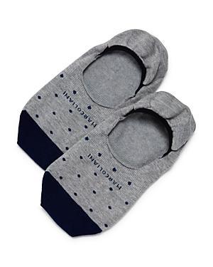 Marcoliani Men's Polka Dot Invisible Touch Liner Sock, Grey Product Image