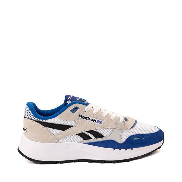 Mens Reebok Classic Leather Athletic Shoe Black / Blue Product Image