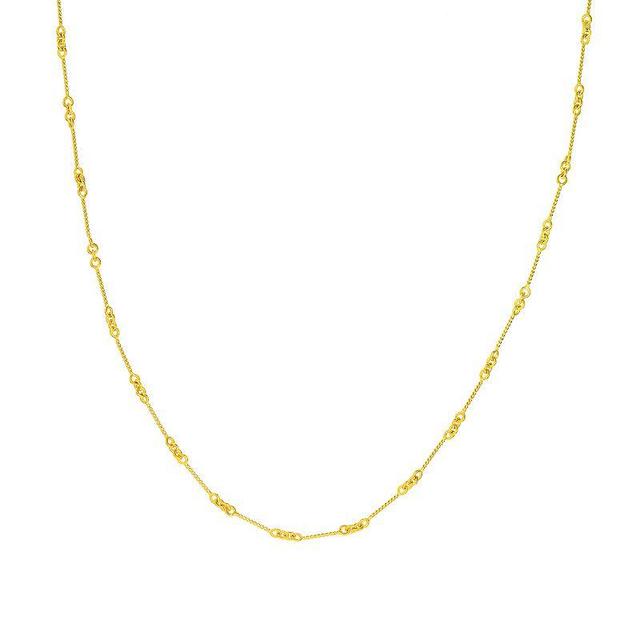 14k Gold Twisted Bar Cable Chain Necklace, Womens Yellow Product Image