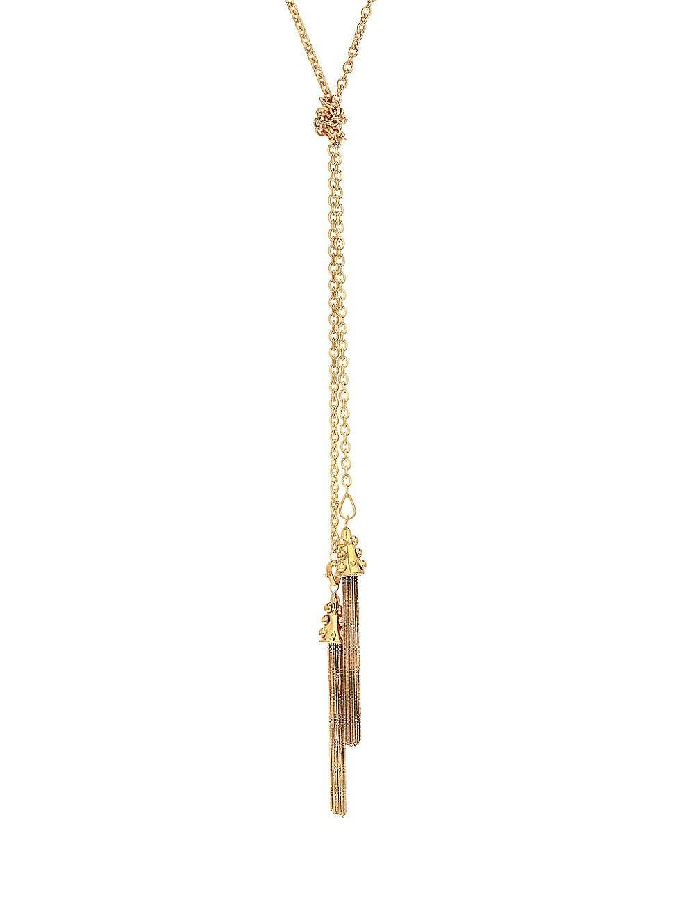 Womens Double Tassel Lariat Necklace Product Image