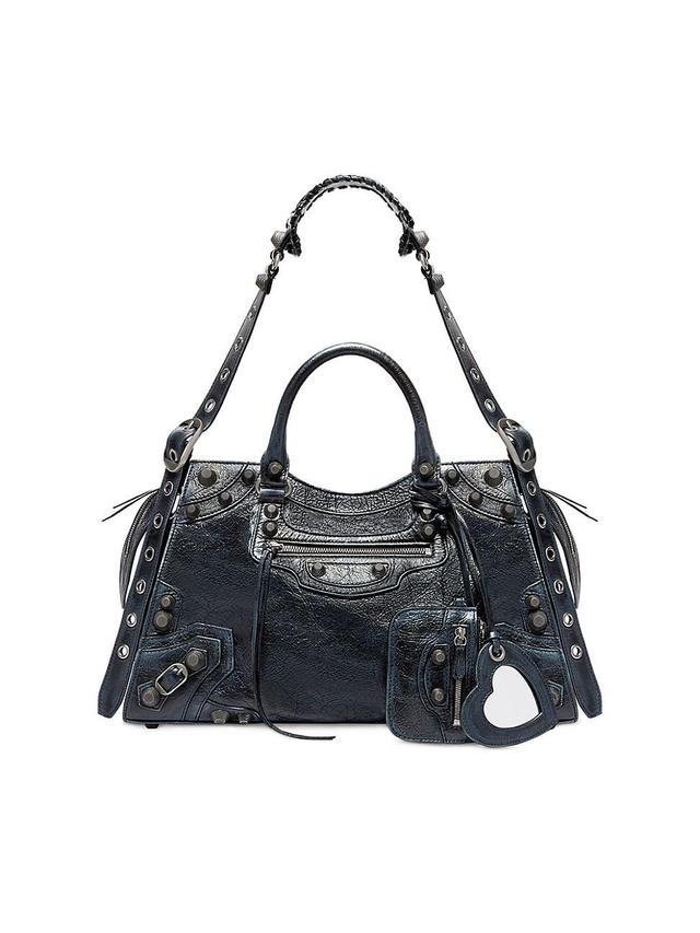 Womens Neo Cagole City Handbag Dirty Effect - Black Product Image