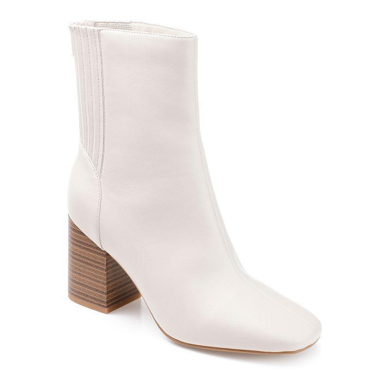 Journee Collection Tru Comfort Foam Maize Womens Ankle Boots Ivory Product Image