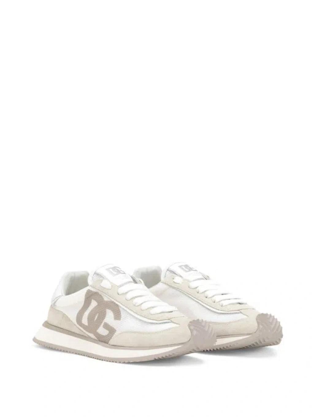 DOLCE & GABBANA Dg Cushion Leather Sneakers In White Product Image