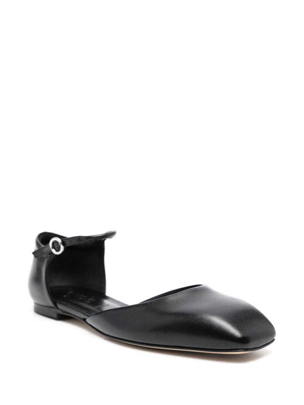 Miri Leather Ballet Flats In Black Product Image