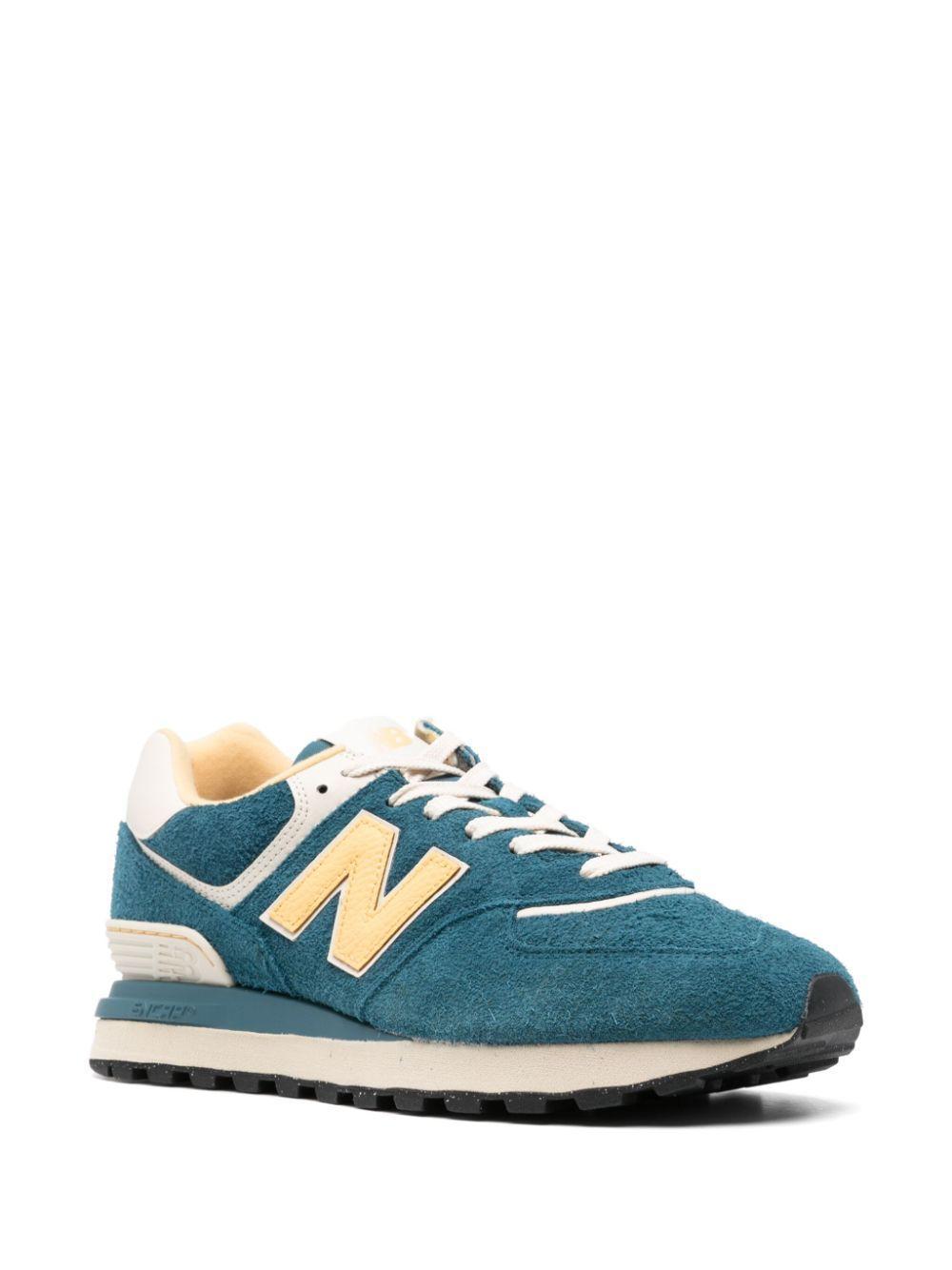 NEW BALANCE 574 Legacy Sneakers Navy / Yellow In Blue Product Image