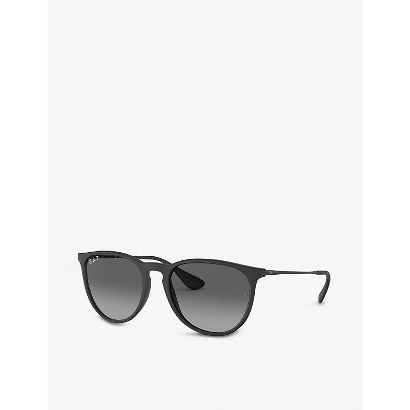 RAY BAN Rb4171 Erika Nylon Acetate Round-frame Sunglasses In Grey-black Product Image