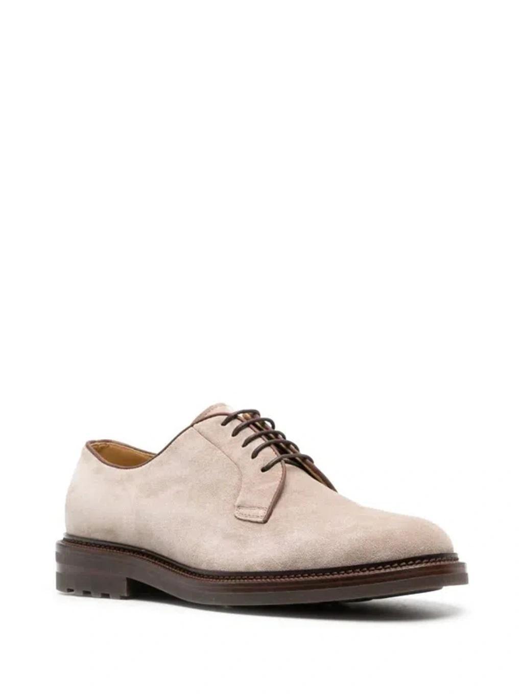 Laced Shoes In Beige Product Image