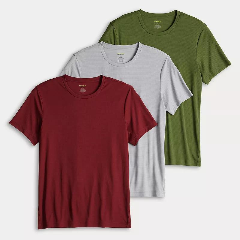 Mens Tek Gear 3-Pack Dry Tek Tees Pink Magnolia Product Image