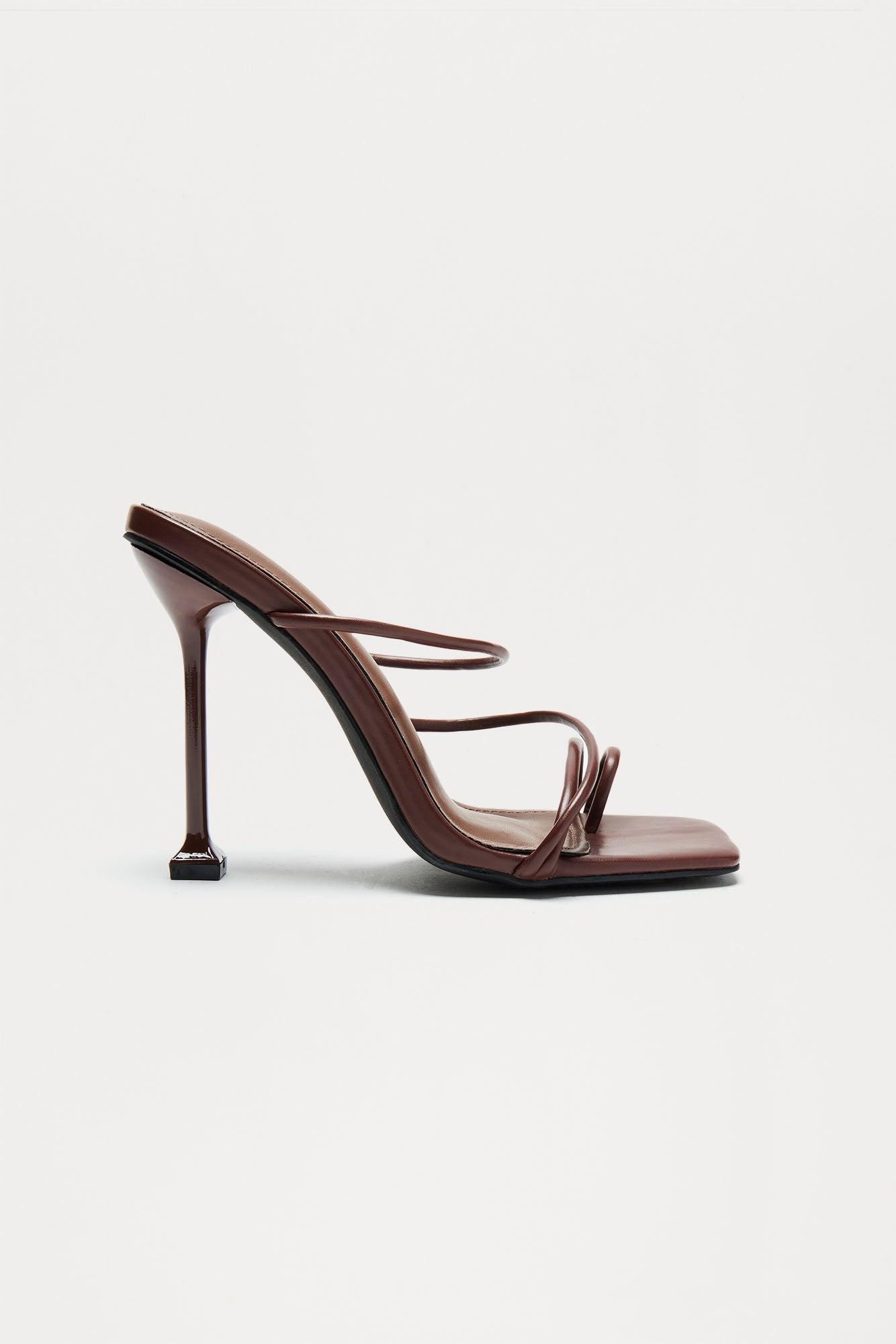 Get Over It Heeled Mules - Brown product image