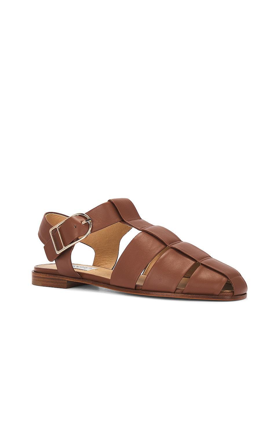 Gabriela Hearst Lynn Sandal in Cognac - Cognac. Size 39.5 (also in ). Product Image