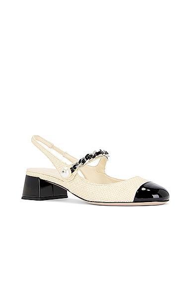 Miu Miu Slingback Pump in Beige Product Image